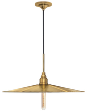  PD421BBLA10BLM - Pendant Doppio Brushed Brass 120V 10W LED Black Cloth Cord